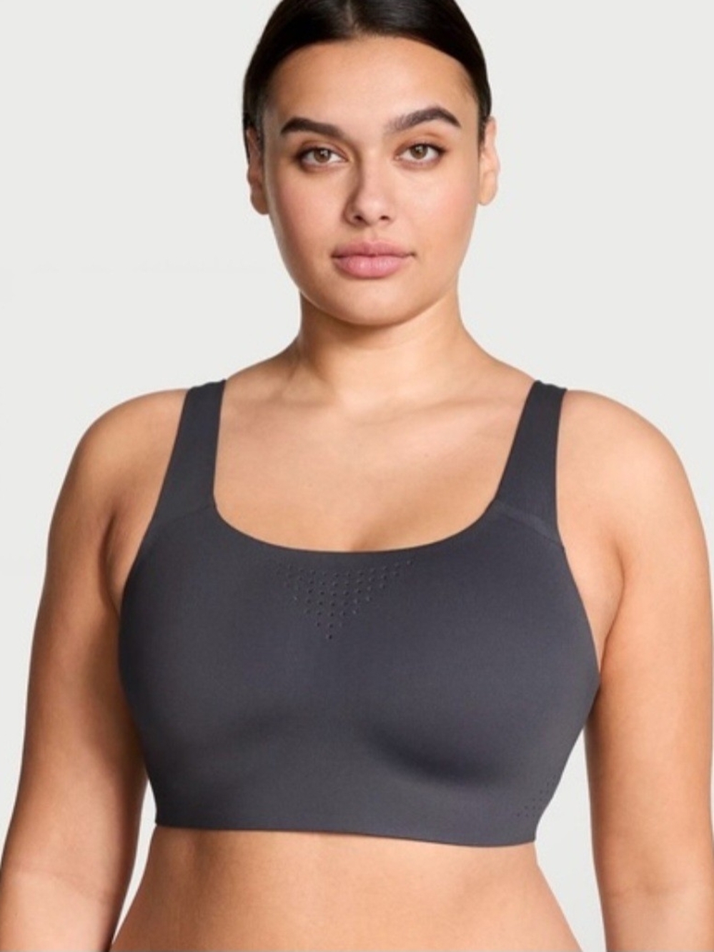 NWT Victoria's Secret VSX Featherweight Max Sports Bra Onyx Gray 38DD
